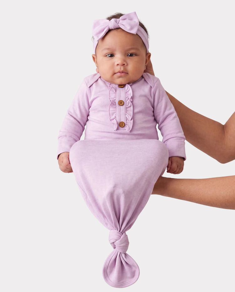 Baby Girl Wool Sleeping Bag Infant Gown with Headband Pink