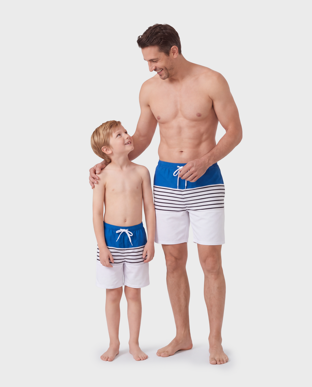 Maillot de bain Papa & Fils Short de bain à cordon bicolore Bloc de couleurs