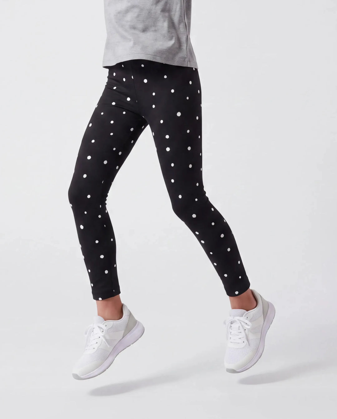 Leggings elásticos negros para niña pequeña