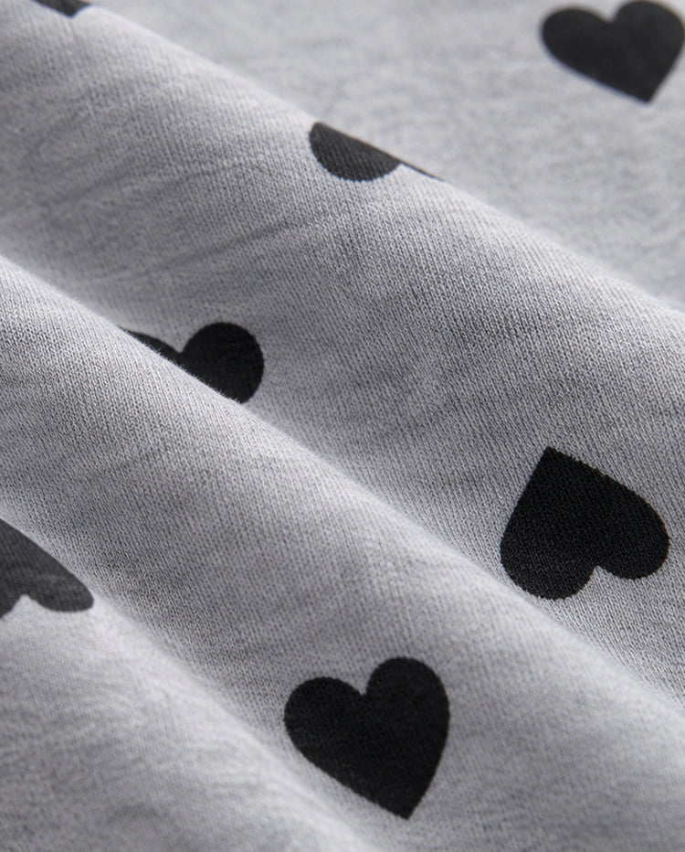 Leggings élastiques pour petite fille, gris moucheté