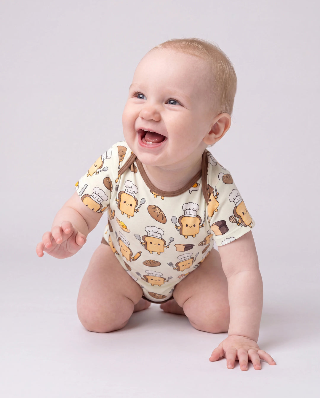 Bamboo Baby Boy/Girl 1pc Allover Print Bodysuits Khaki