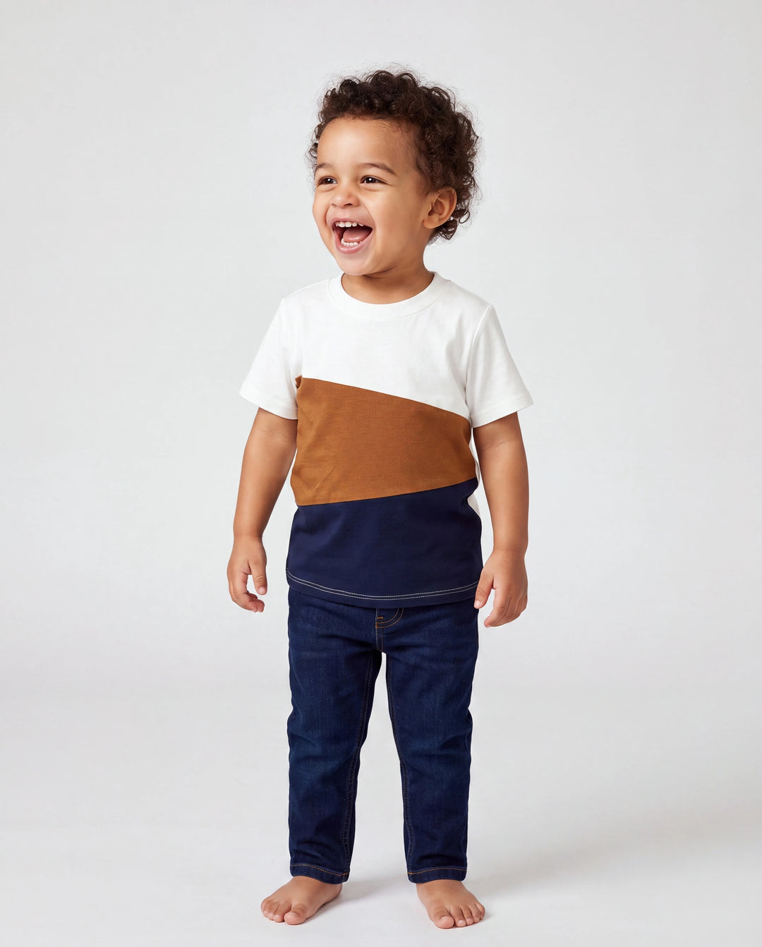 Daddy and Me Family Matching Casual Dress or T-Shirt, Solid Color, Fabric Stitching royalblue