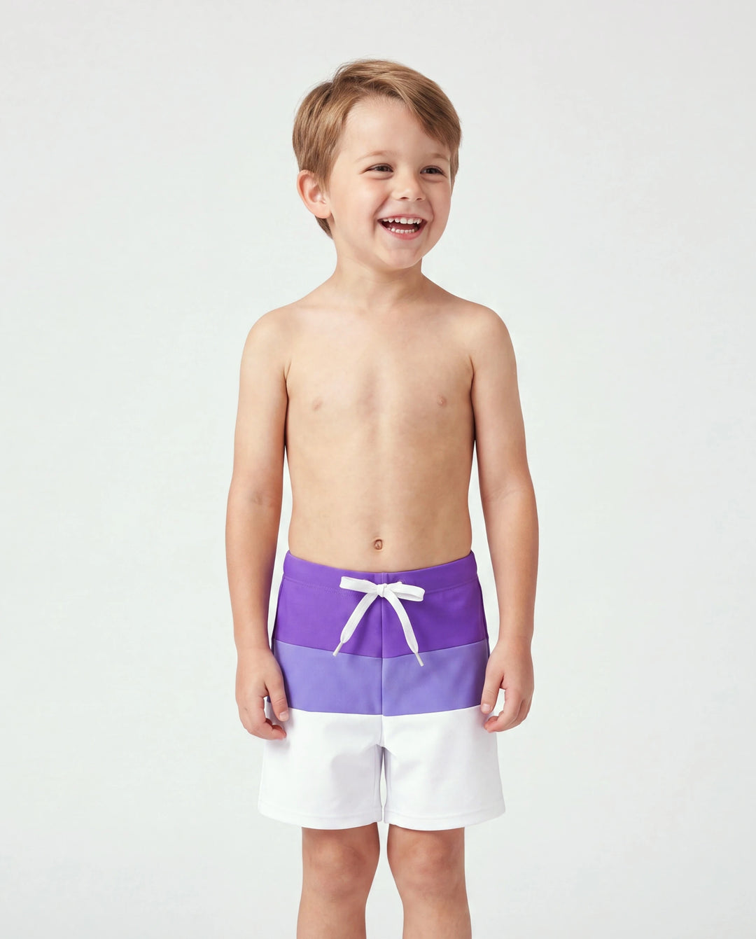 Shorts de bain bicolores (séchage rapide) Papa & Fils Bicolore