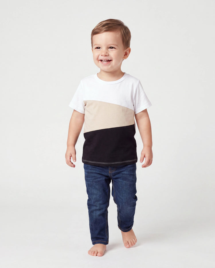Ensembles hauts bicolores à dos croisé Papa & Fils Noir