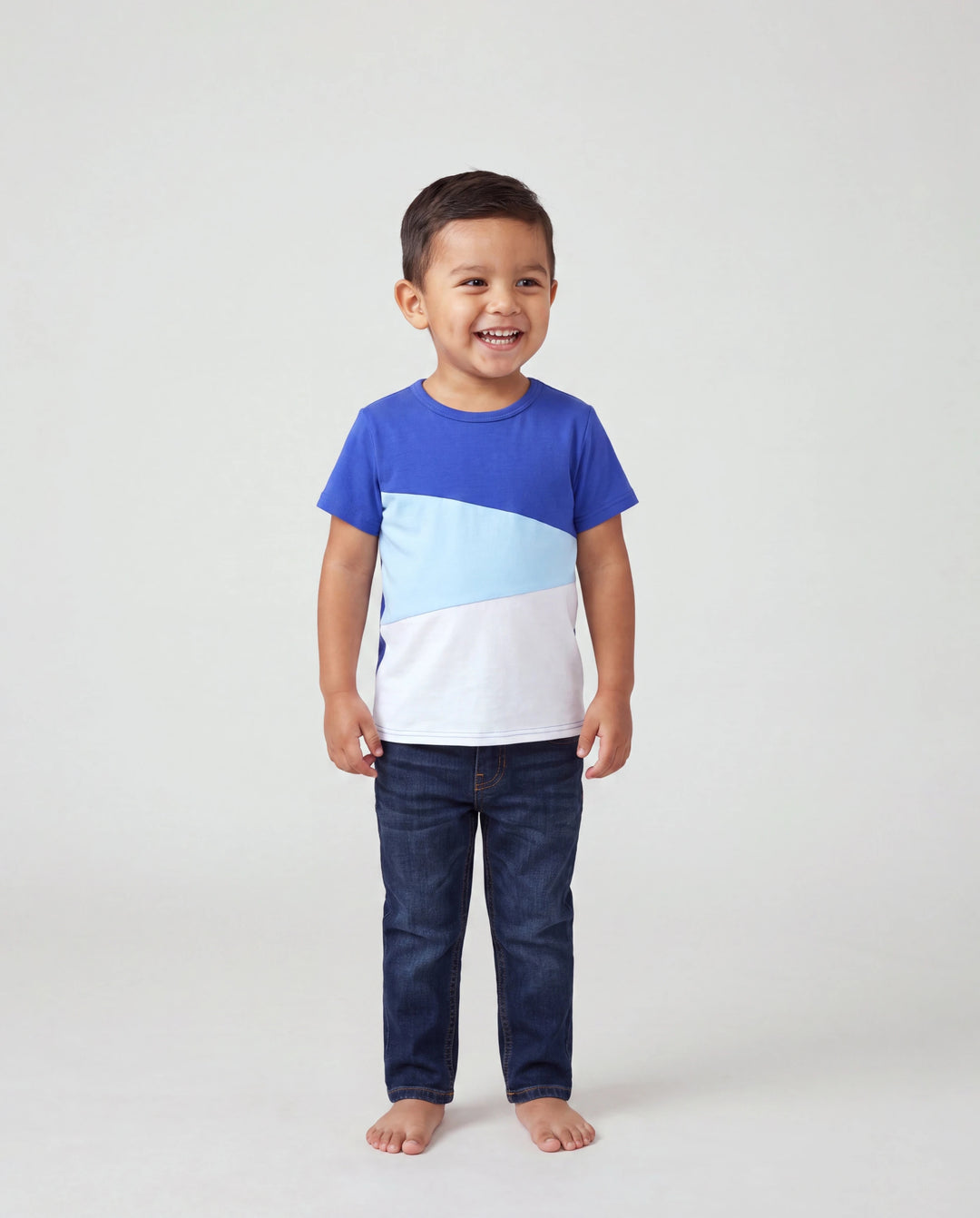 Ensemble robe & tee-shirt tropical Papa & Fils – Imprimé floral bleu pour Papa, Maman, filles & bébé, Parfait pour vacances d'été et photos de famille Bleu