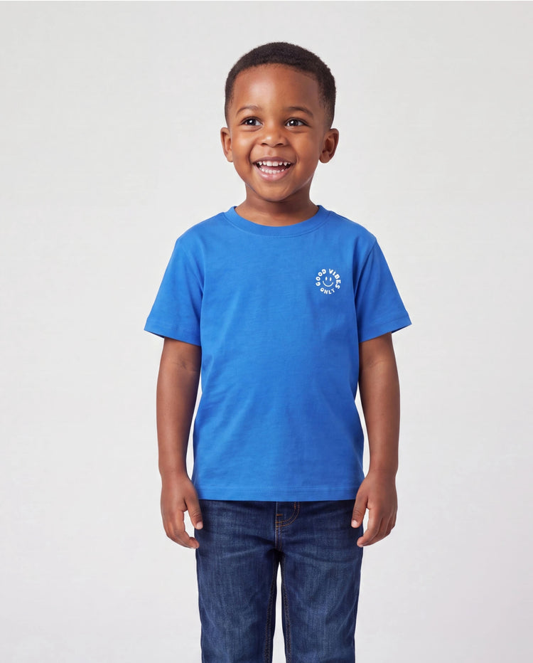 Daddy & Son Outfits Set Floral Sleeveless Dress or Short-sleeve T-shirt Blue
