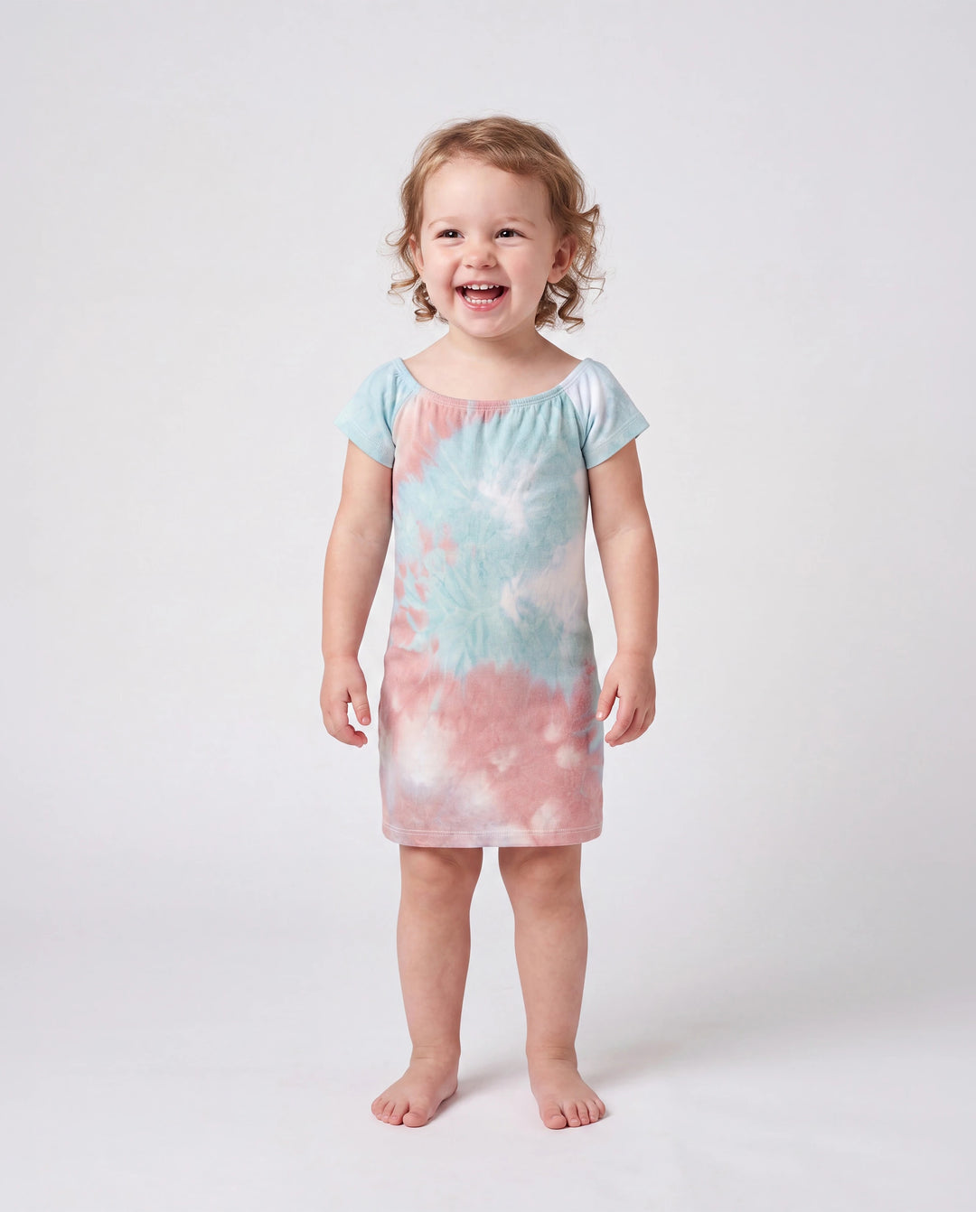 Mommy and Me Matching Tie Dye Dress Set for Women, Girls & Baby Romper
 Multi-color