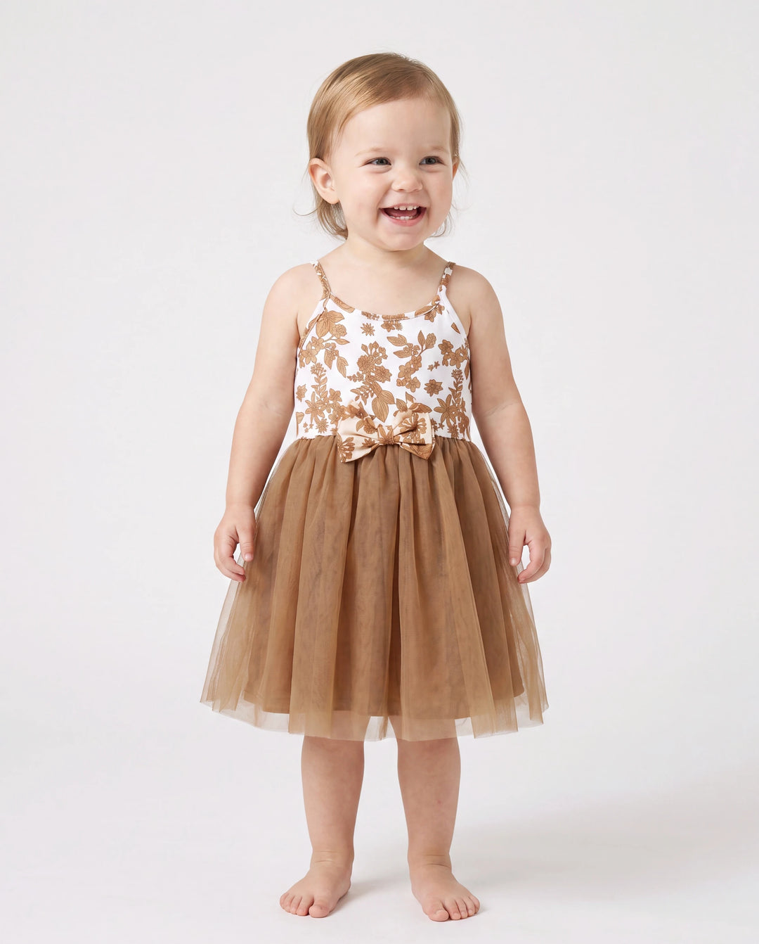 Family Matching Colorblock Cotton Tee or Flora Print Strap Body-con Dress or Mesh Splicing Dress Khaki