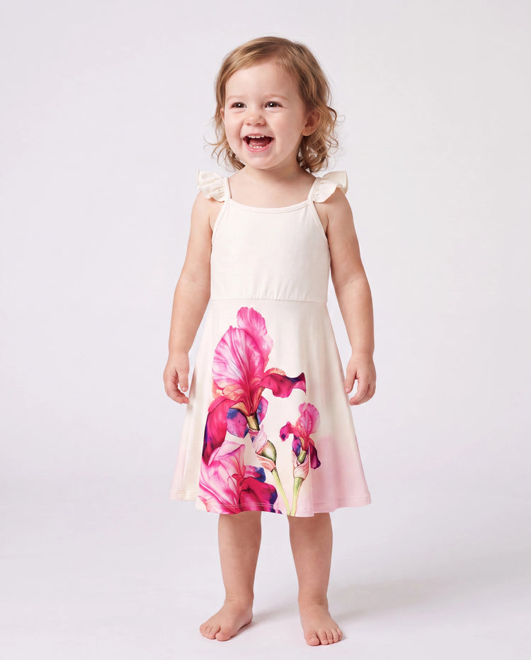 Family Matching Casual Outfit Floral Print T-shirt or Halter Dress Summer Set for Vacation  Apricot
