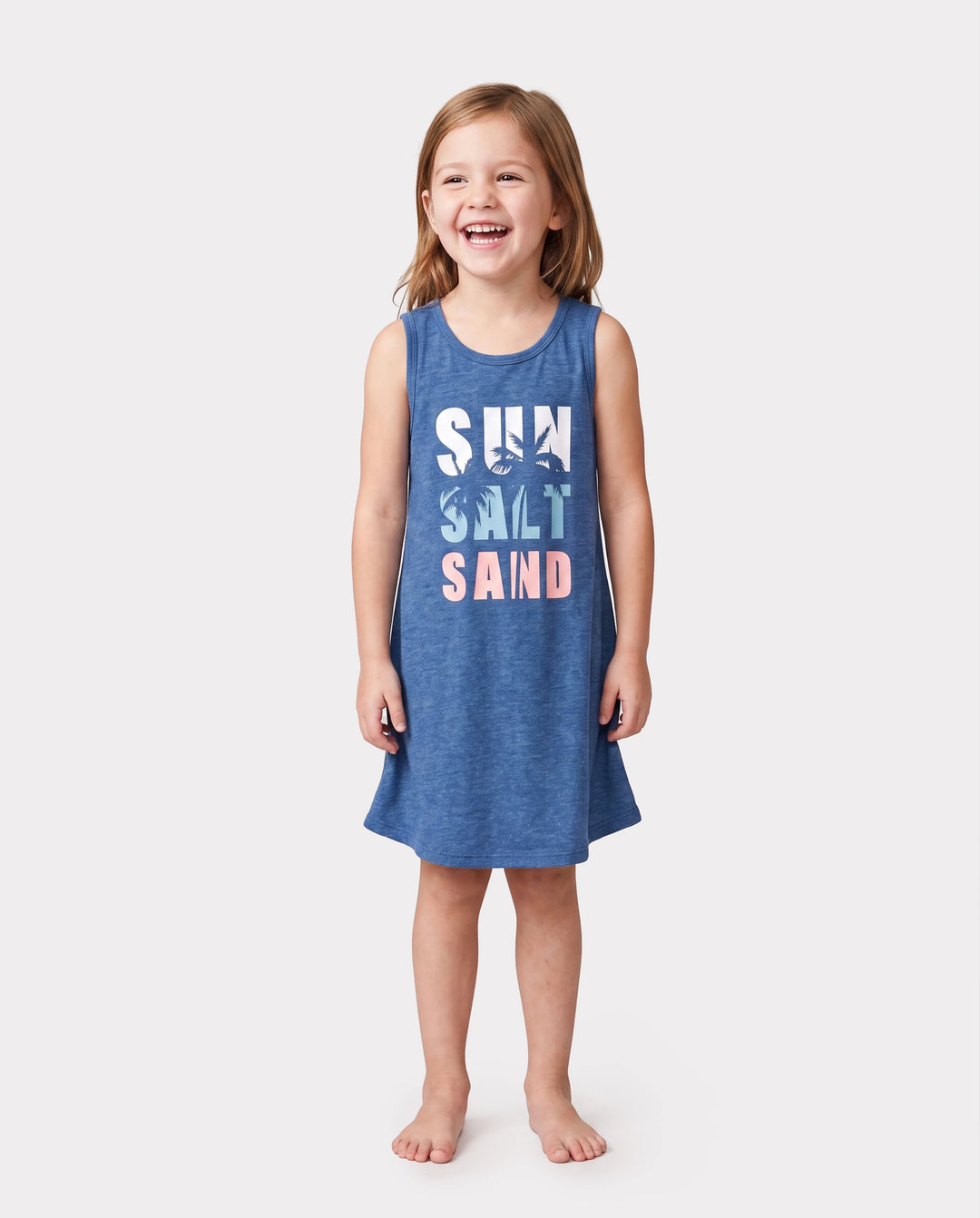 Maman et moi Ensembles Robe débardeur fluide ligne A avec poches Bleu