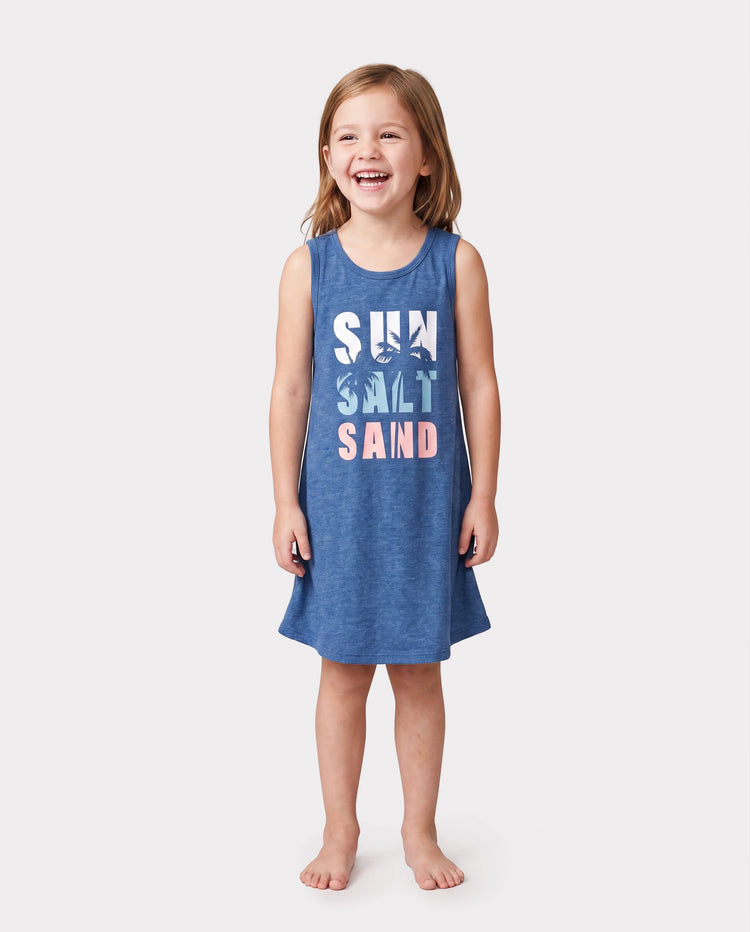Maman et moi Ensembles Robe débardeur fluide ligne A avec poches Bleu