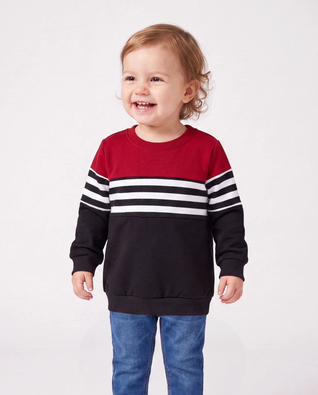 Family Matching Casual Color-Block-Streifen-Print Langarm-Oberteile mit Kapuze Farbblock
