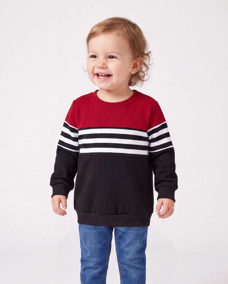 Family Matching Casual Color-Block-Streifen-Print Langarm-Oberteile mit Kapuze Farbblock