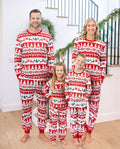 PatPat Matching Family Christmas Pajamas Fair Isle Print Red & White