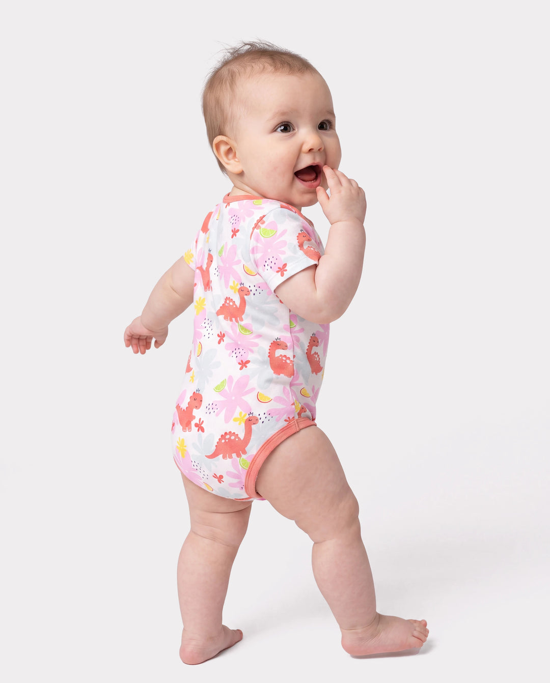 Bambus Baby Junge/Mädchen 1 Stück Allover-Print Bodysuits incarnadinepink