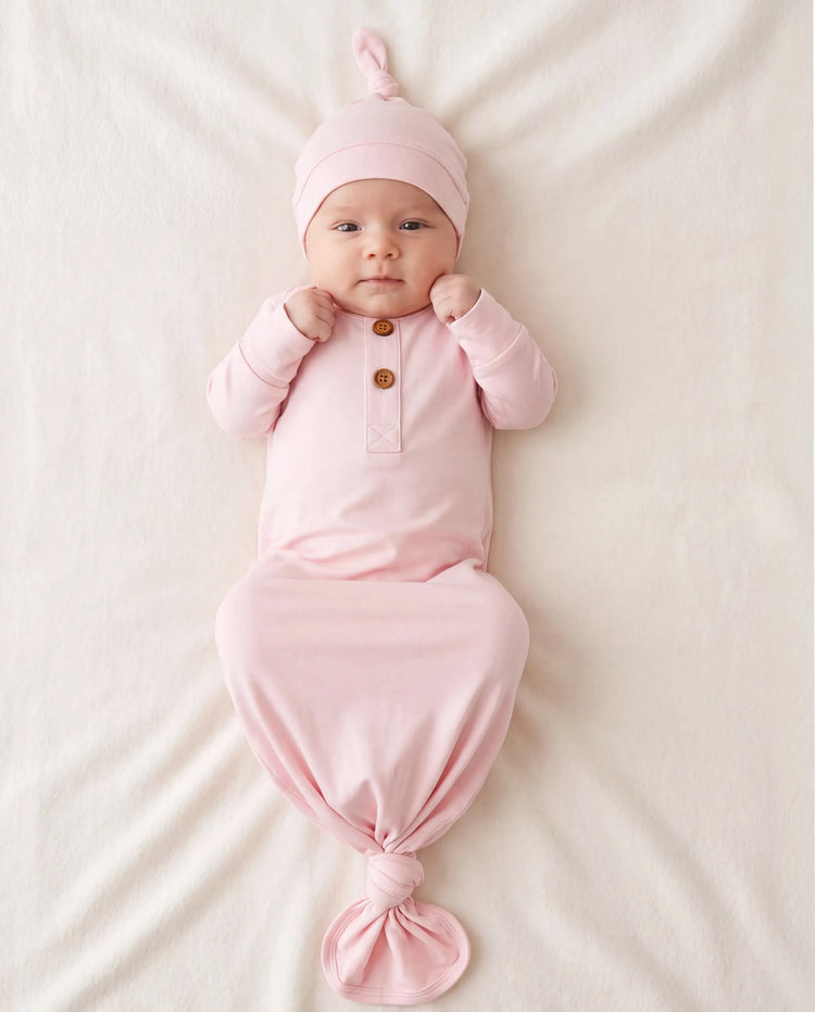 Saco de dormir de bambú para bebé niño/niña, bata infantil con gorro rosa