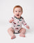 Bamboo Baby Bodysuits 2-piece Flora Long Sleeve Rompers for Baby Girls Infant Green