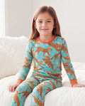 Pyjama de Noël/Halloween pour tout-petits/enfants Ensemble de pyjama 3 pièces en bambou Look 2 en 1 pour 4 saisons (ajustement parfait) Vert