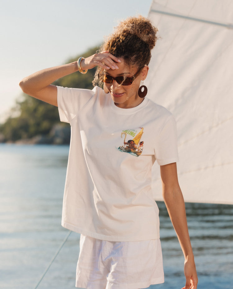 Disney Princess Moana Family Matching "The Ocean Is Calling" Graphic T-Shirts for Vacation & Everyday Fun White