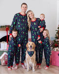 PatPat Matching Family Christmas Pajamas Christmas Tree Print Navy Holiday Pajamas