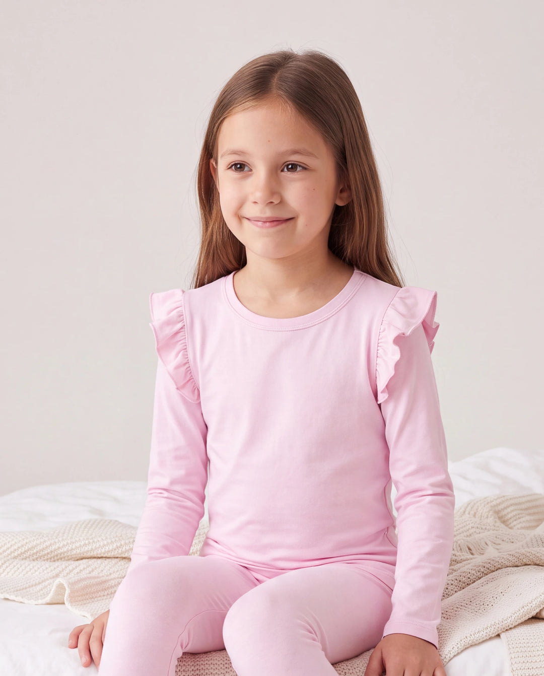 Pyjama d'Halloween pour tout-petits/enfants avec imprimé enfantin (1 pièce ajustée) Rose