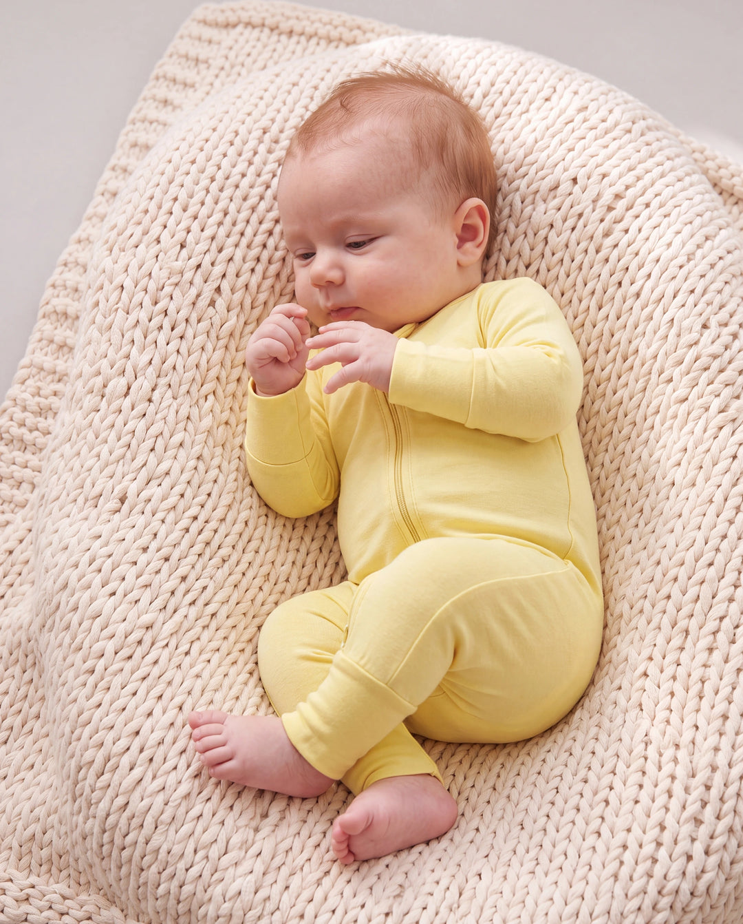 Kids Baby / Girl Bamboo Pajamas With Childlike Print (Snug-Fitting) Yellow