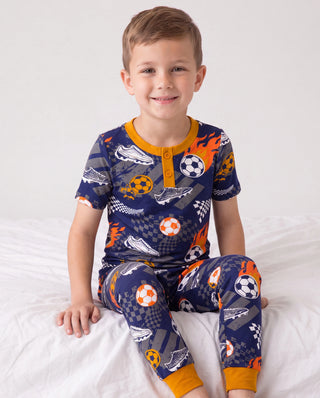 Toddler / Kids Christmas / Halloween PJS for Boys 3-Piece Bamboo Pajama Set 2-in-1 Look for 4 Seasons (Snug-Fitting) Black