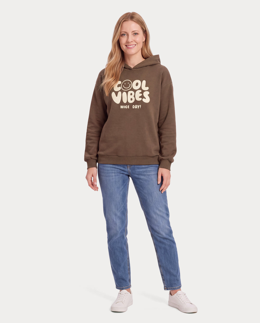 Family Matching Cool Vibes Graphic Hoodies & Sweatshirts Brown Coffee