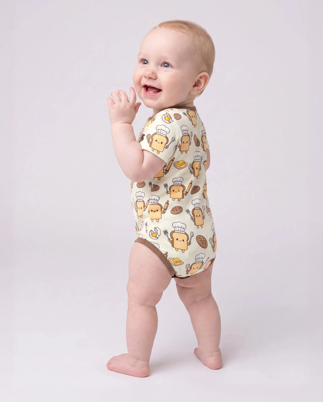 Bambus Baby Junge/Mädchen 1-teiliger Allover Print Body Khaki