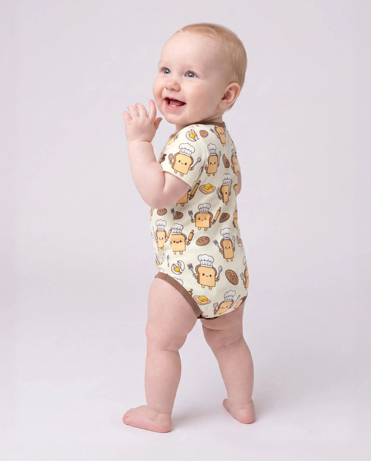Bambus Baby Junge/Mädchen 1-teiliger Allover Print Body Khaki
