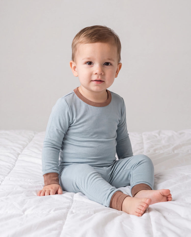 Baby 2-teiliges Tencel Modal Pyjamas Set für Mädchen / Jungen ( eng anliegend ) grün
