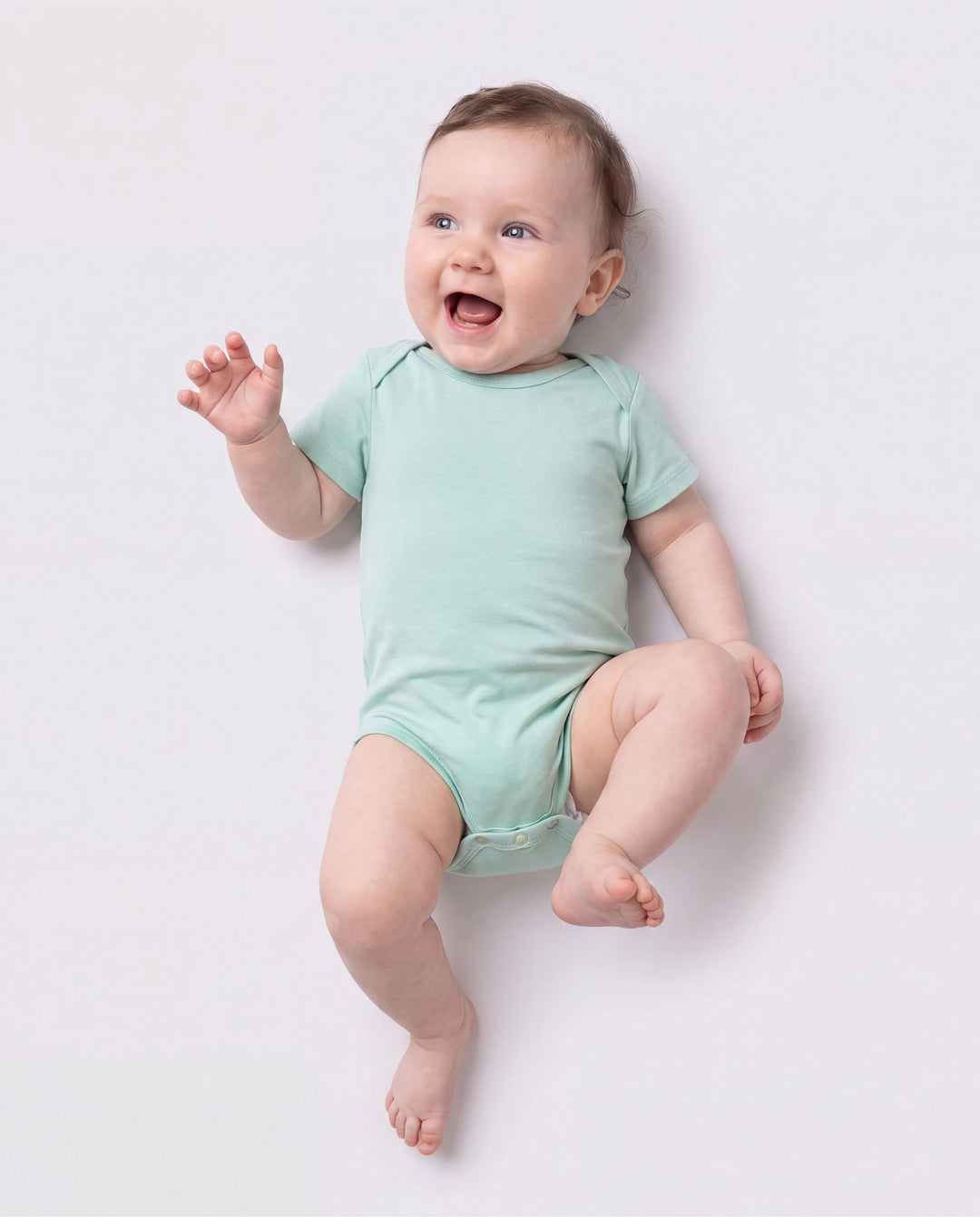 Barboteuse décontractée en bambou pour bébé garçon/fille, verte