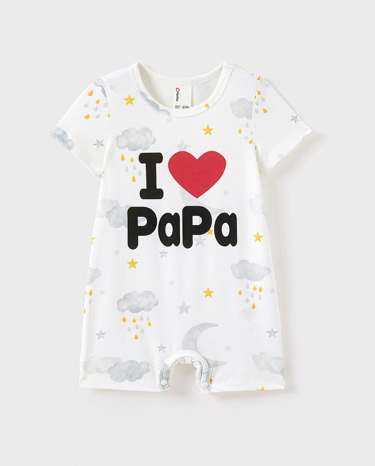 Baby Boy/Girl Childlike Letter Print Romper Grey