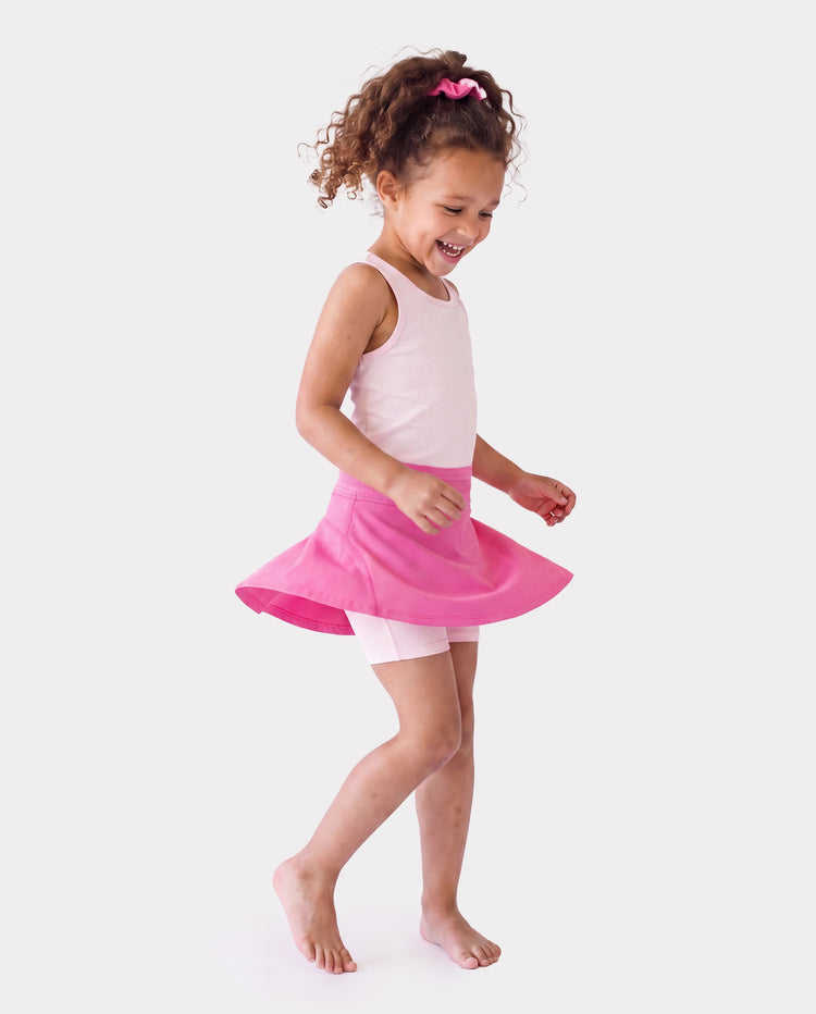 PatPat Rapidair activewear Kid Girl Athletic 2 in 1 Tennis Skort with Pocket Hot Pink