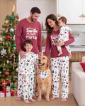 PatPat Family Matching Christmas Pajamas Santa & Christmas Tree Print Red
