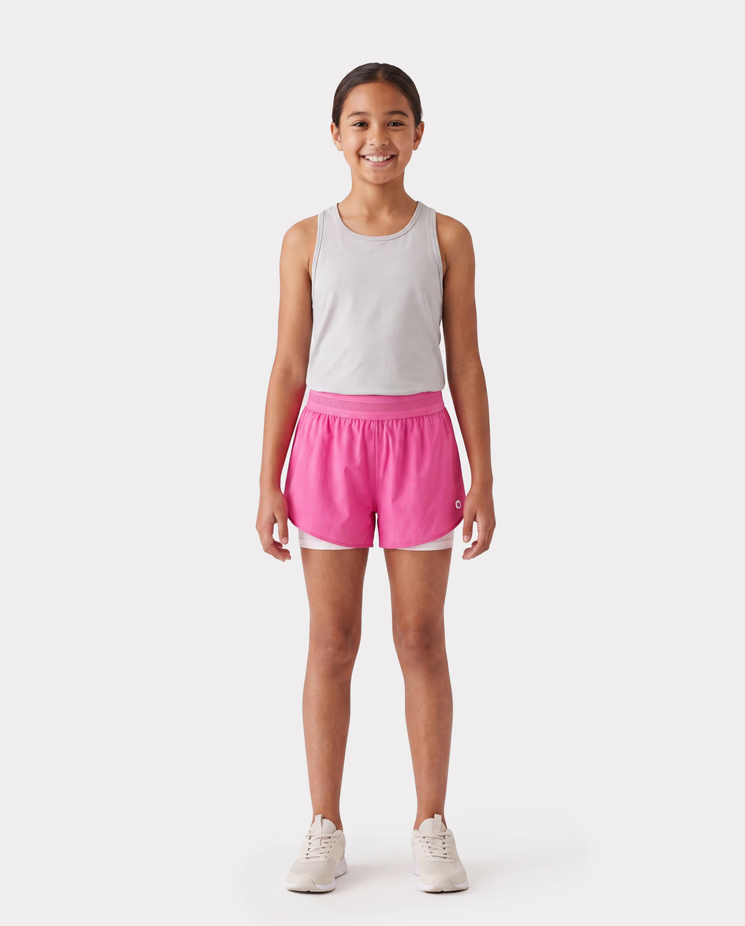 PatPat Lightflow Activewear Short de sport ultra léger à séchage rapide pour fille avec doublure en viscose de bambou Rose vif