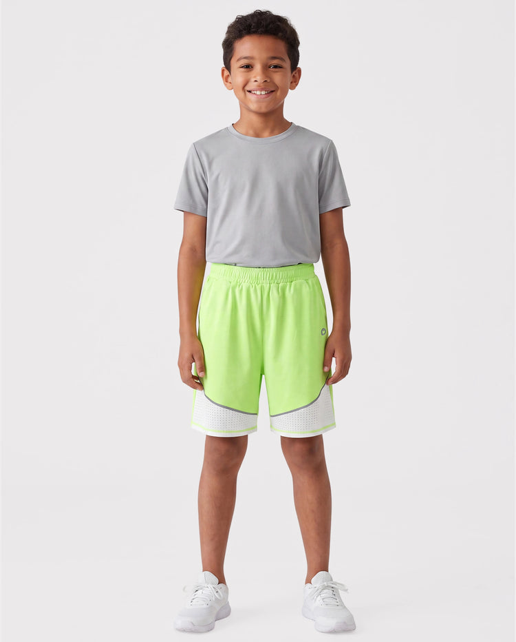 PatPat Rapidair activewear Kid Boy Athletic Quick-Dry Breathable Shorts with Pockets Green