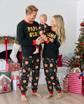 Weihnachts-Pyjamas im Familien-Partnerlook, Bären-Print, Schwarz