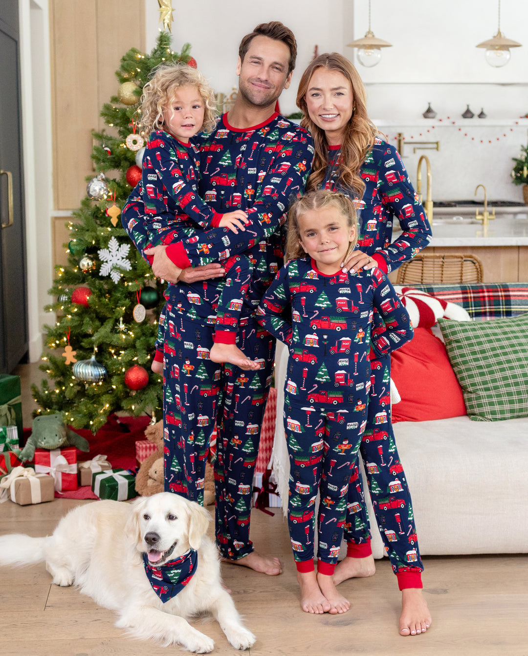 PatPat Matching Family Christmas Pajamas Christmas Village Print Bamboo