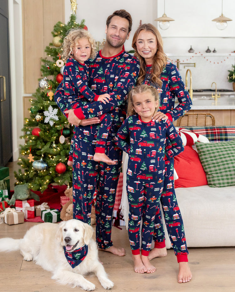 PatPat Matching Family Christmas Pajamas Christmas Village Print Bamboo