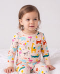 Bamboo Baby/Toddler 2-Piece Childlike Animal Print Snug-Fitting Pajamas Set Apricot