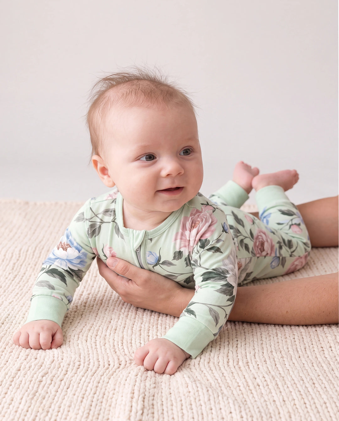 Bloom & Blossoms Bamboo Zip-Up Baby Pajamas