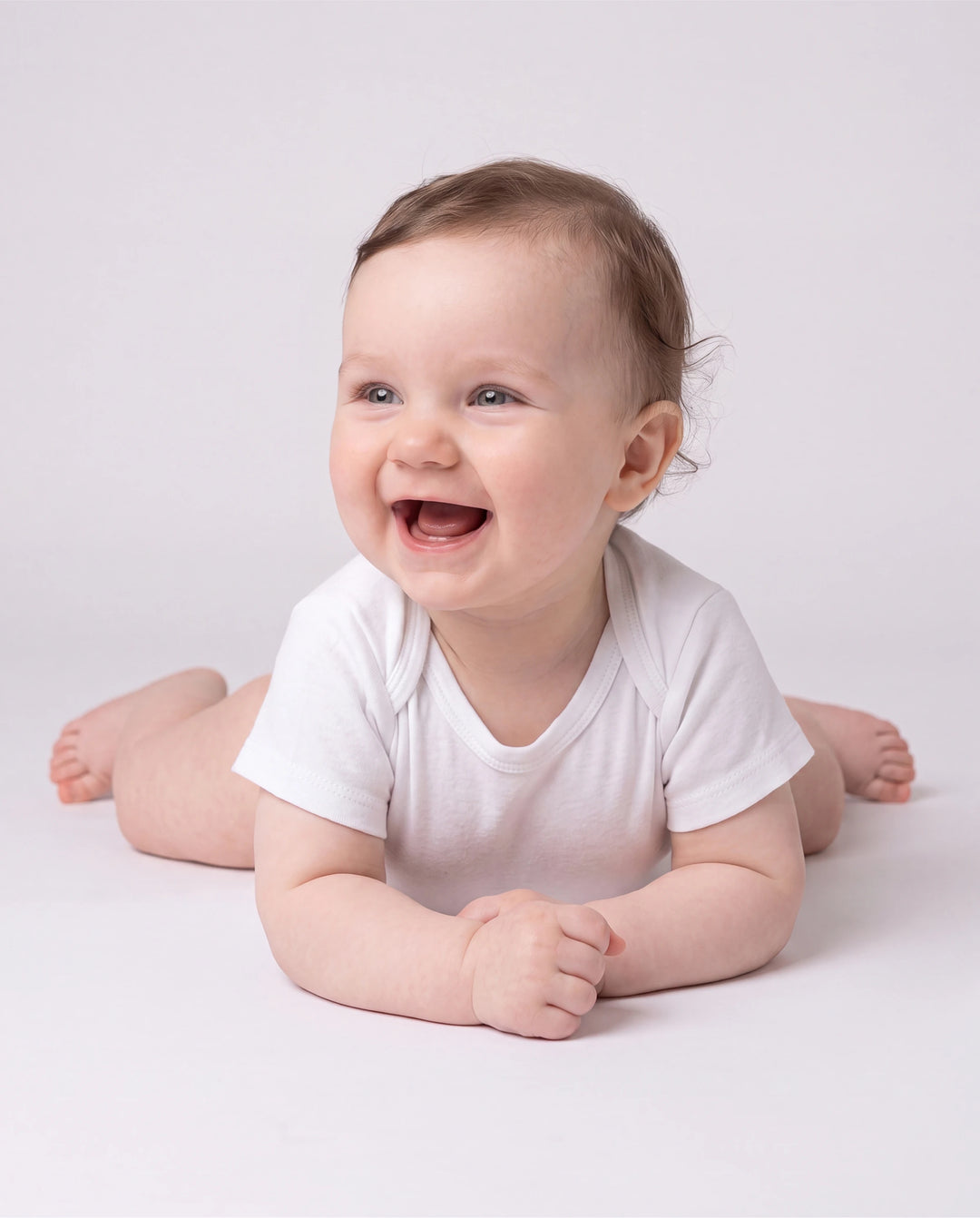 Bambus Baby Jungen/Mädchen Casual Strampler weiß