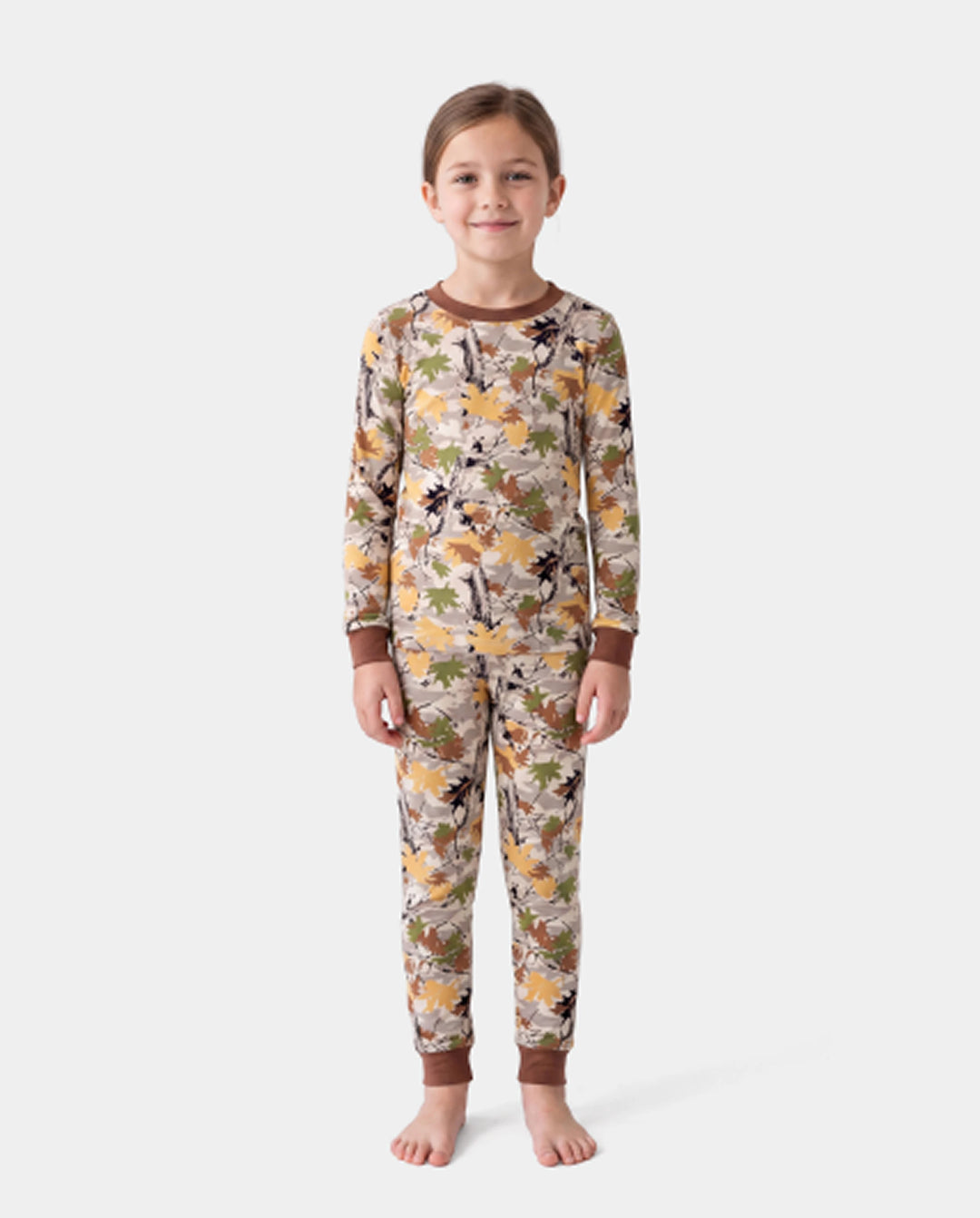 Christmas / Halloween Pajamas 2-piece Bamboo Pajamas Set With Playful Print for Toddler / Kids ( Snug-Fitting) Brown