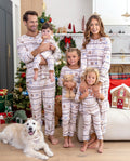 PatPat Family Matching Christmas Pajamas Fair Isle Print Cotton Khaki