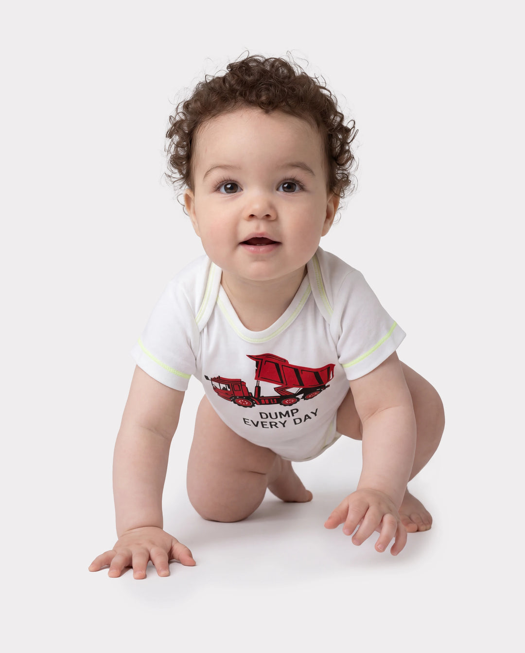 Ensemble 3 pièces barboteuse à imprimé ludique pour bébé garçon/fille, rouge