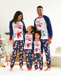 Matching Family Christmas Pajamas Snowman Print Colorblock