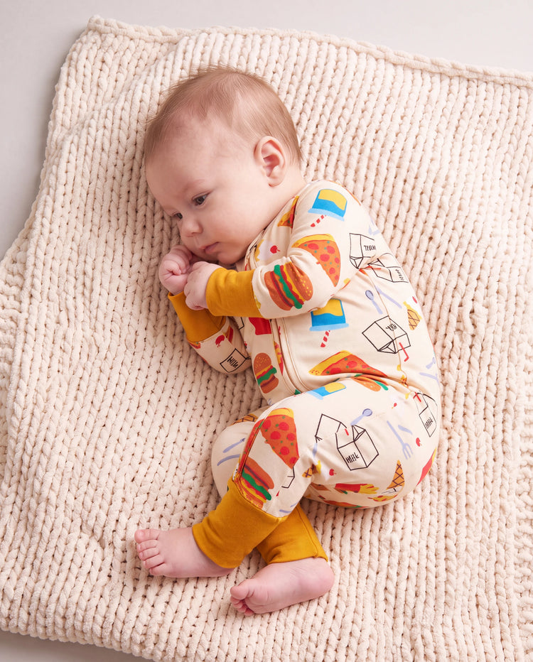 Kids Baby / Girl Bamboo Pajamas With Childlike Print (Snug-Fitting) Brown