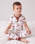 Pyjama de Noël/Halloween pour tout-petits/enfants, ensemble de pyjama 3 pièces en bambou, look 2 en 1 pour 4 saisons (ajustement parfait), blanc