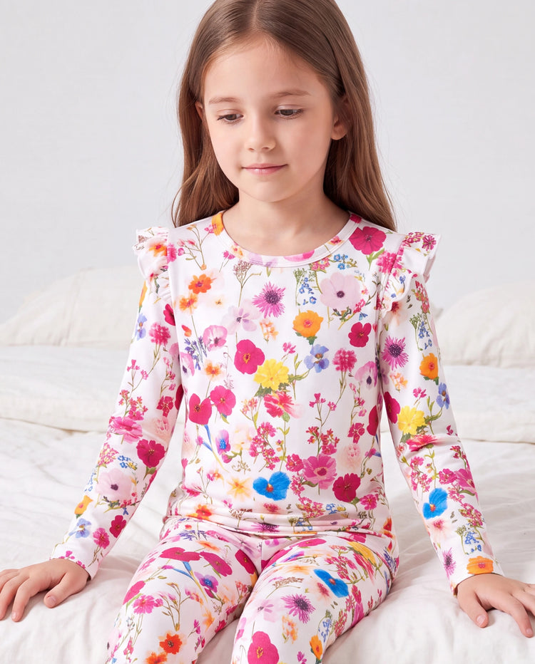 Pyjama d'Halloween pour tout-petits/enfants avec imprimé enfantin (1 pièce ajustée) Rose vif